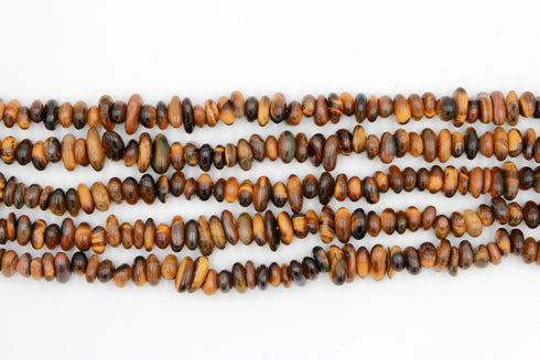 Yellow Tiger Eye Gemstone Beads, 4x8mm, Chip Beads